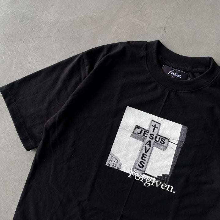Jesus Saves Boxy Crop Tee