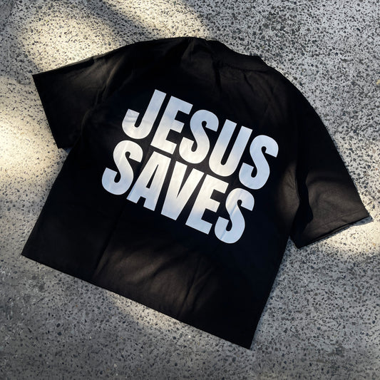 Jesus Saves Boxy Crop Tee