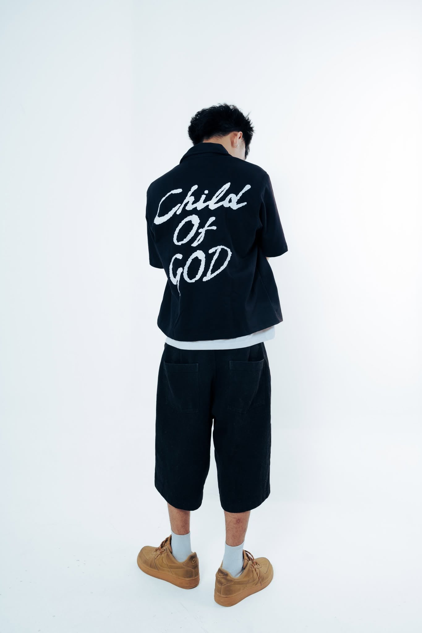 Child  Zip Polo Boxy Crop French Terry