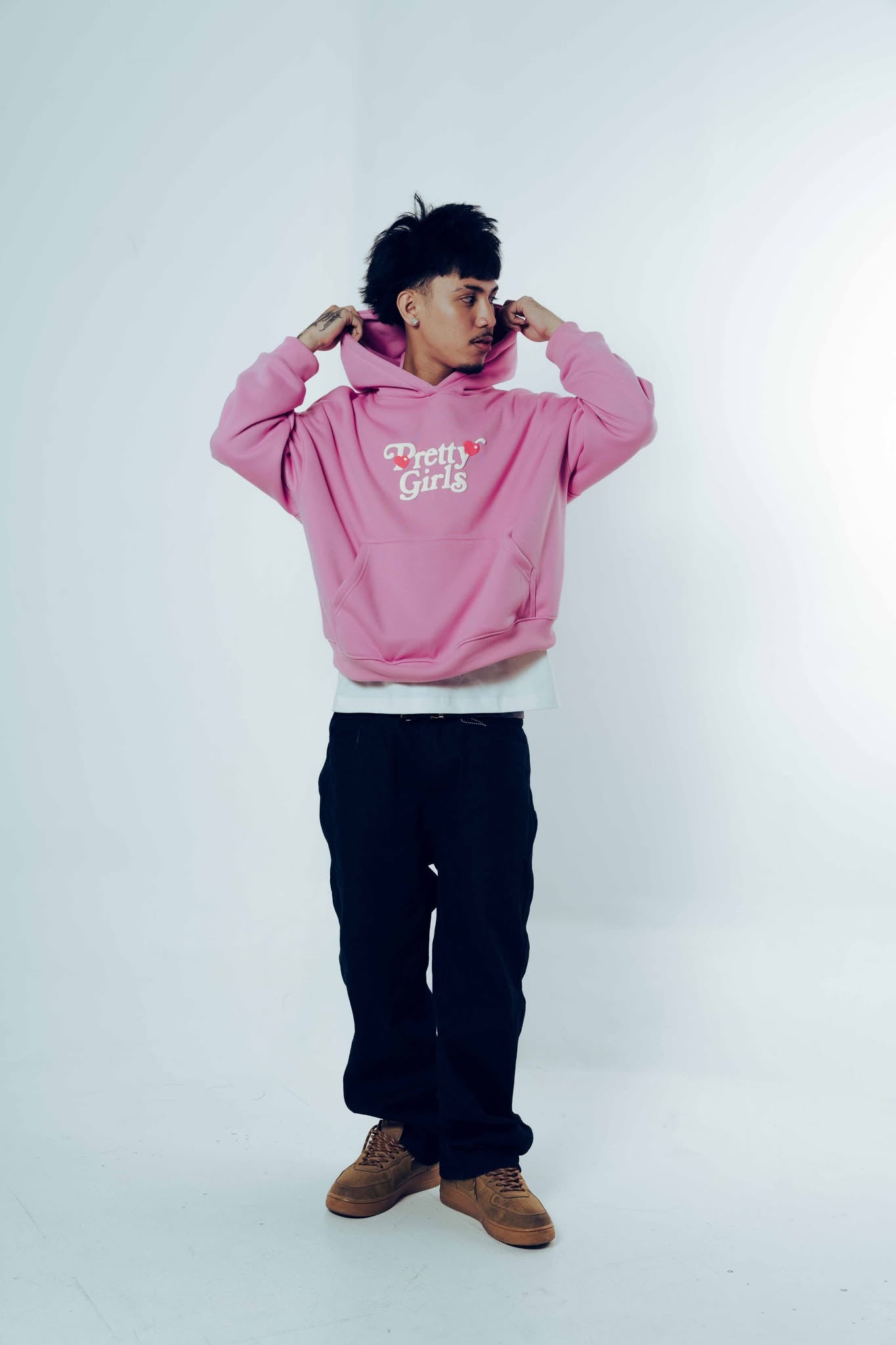 Pretty Girls Boxy Crop Hoodie