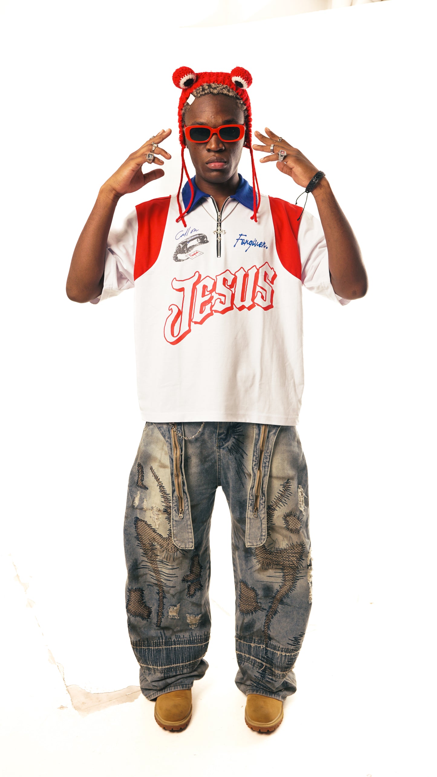 Call On Zip Polo Boxy Crop