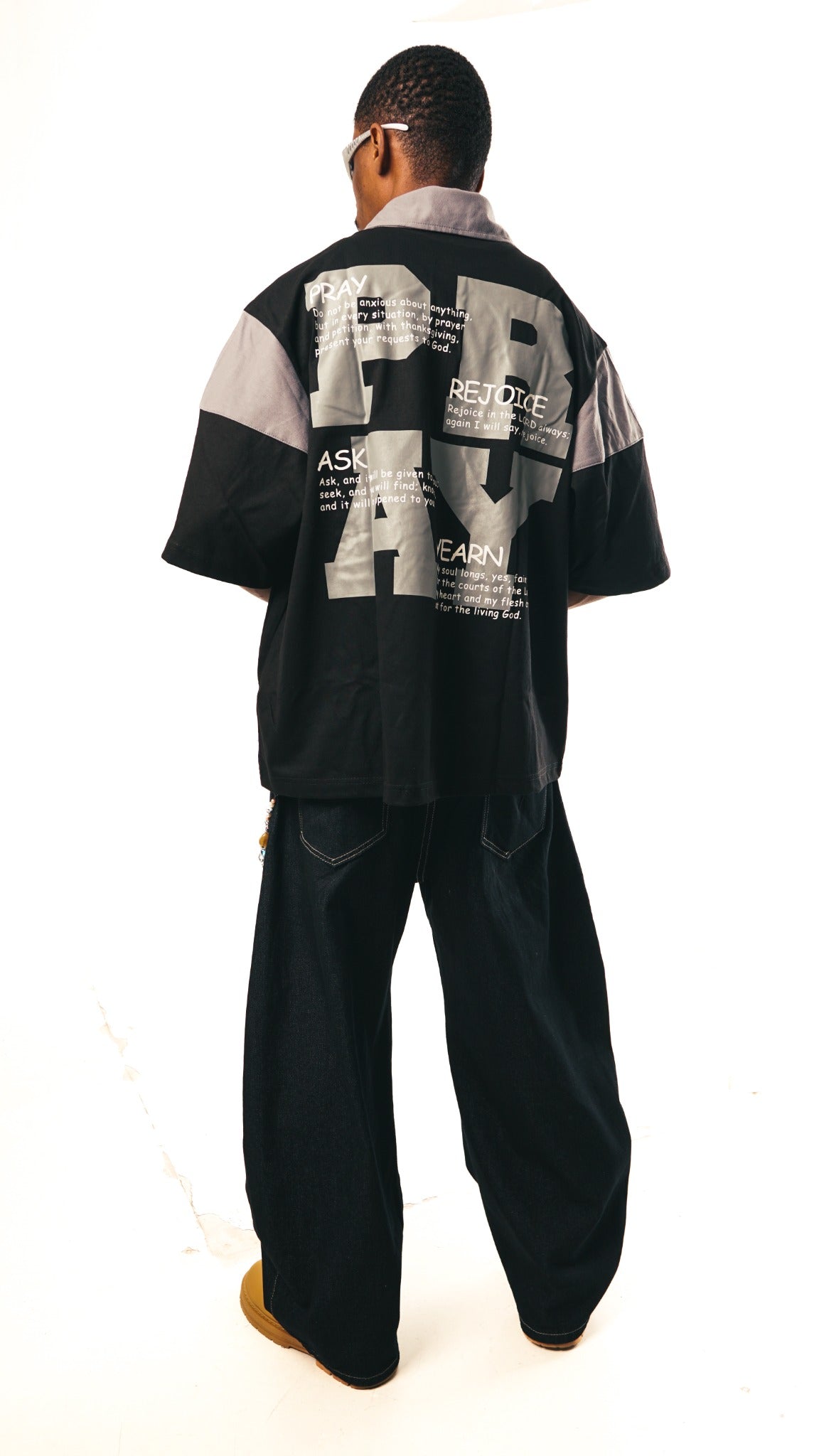 Pray Zip Polo Boxy Crop