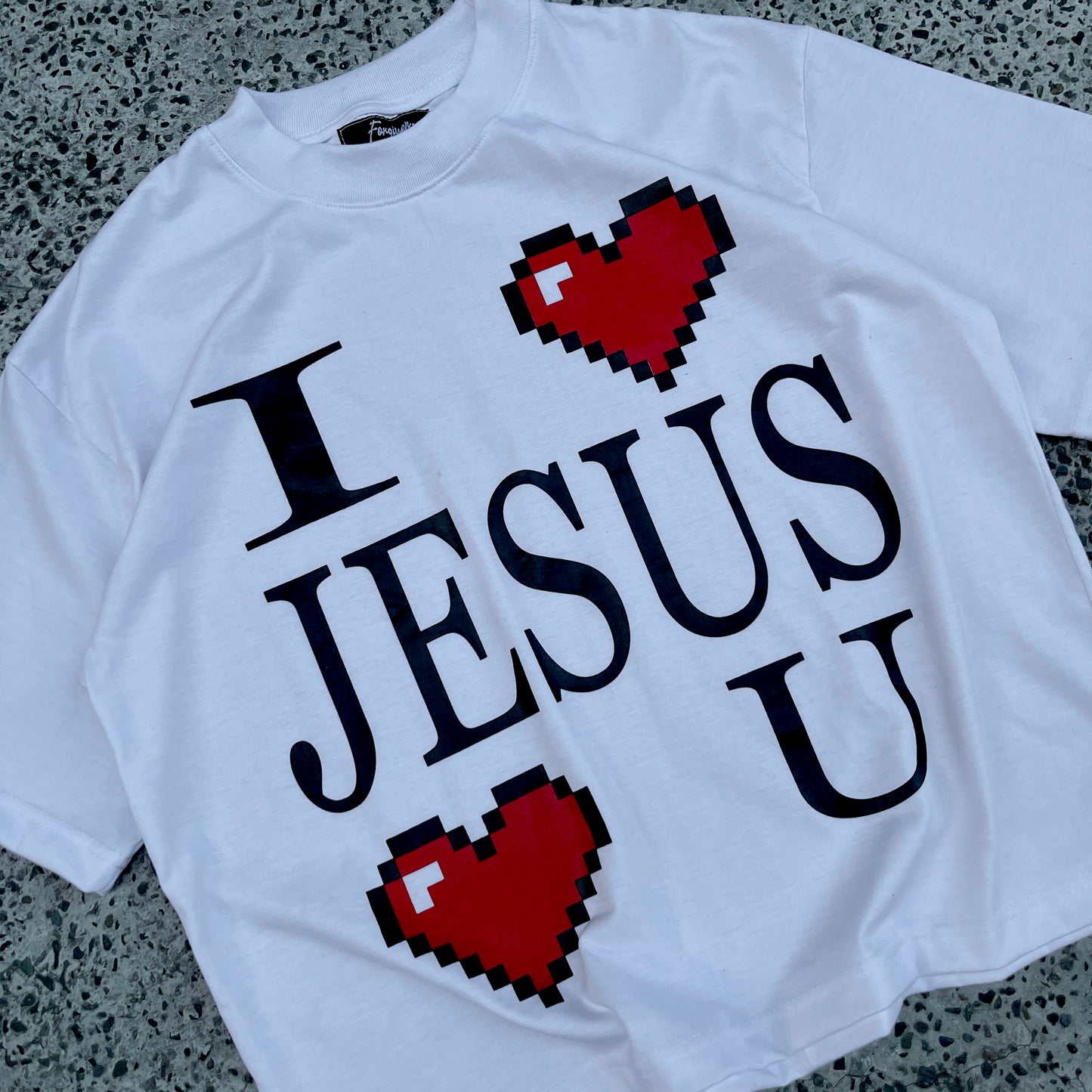 Heart Jesus Boxy Crop Tee