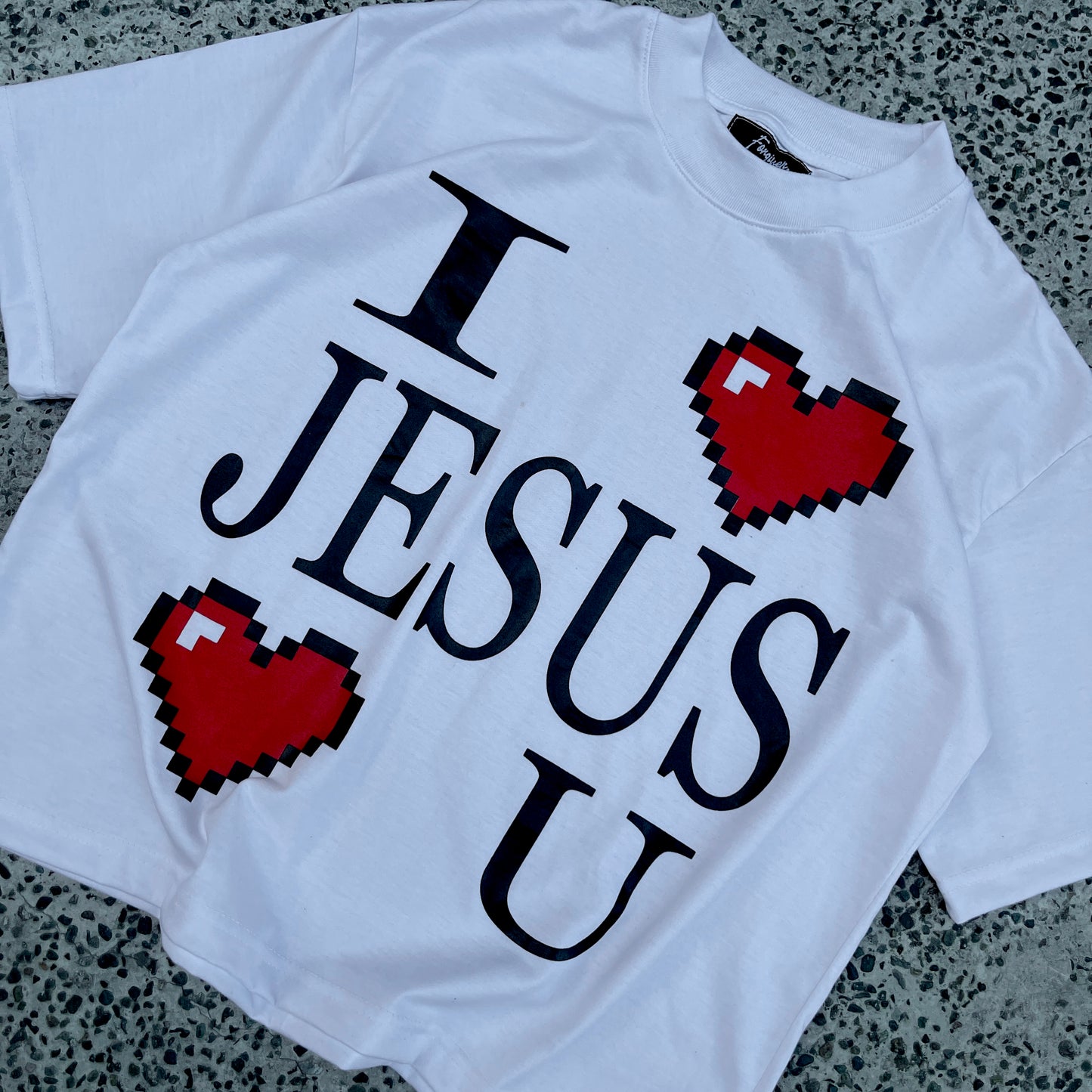 Heart Jesus Boxy Crop Tee