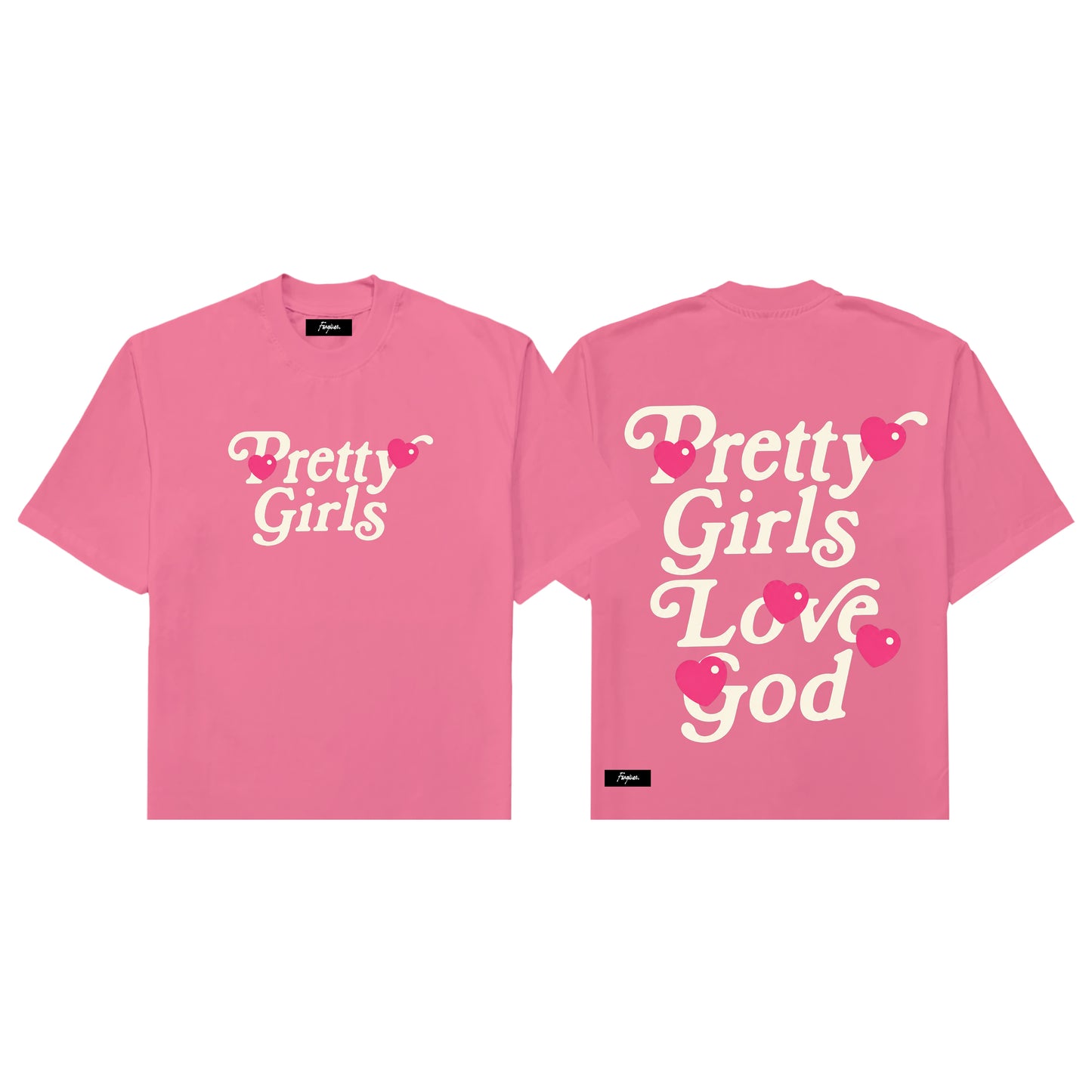 Pretty Girls  Puff Print Boxy Crop Tee