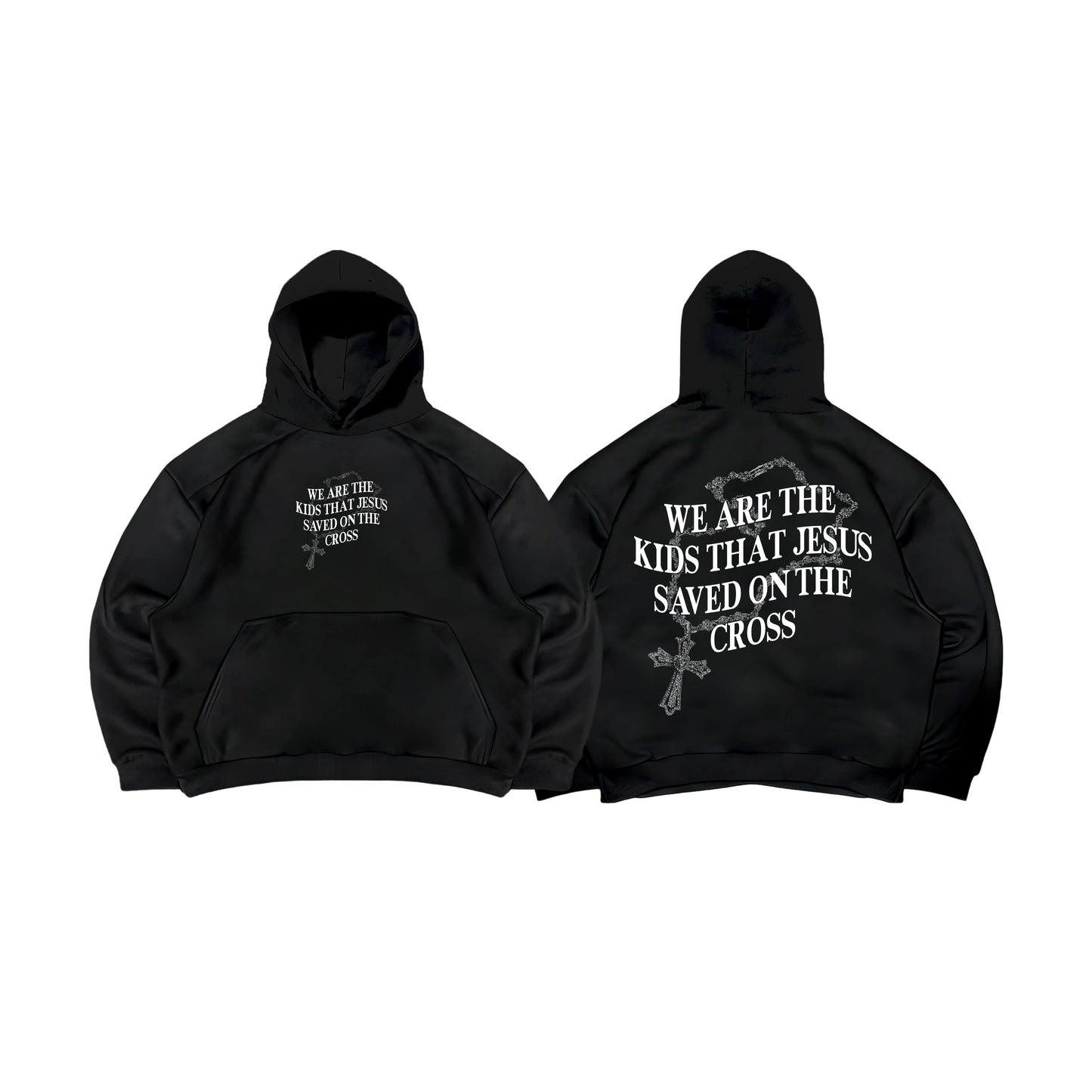 The Kids Puff Print Boxy Crop Hoodie